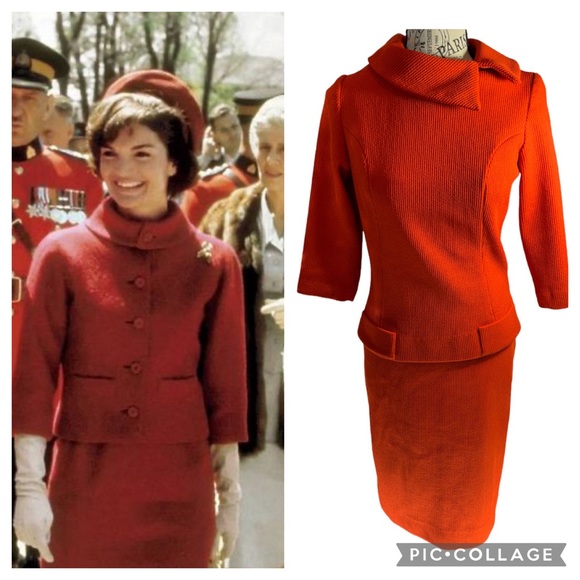 Elegant Orange Skirt Set - Picture 7 of 9